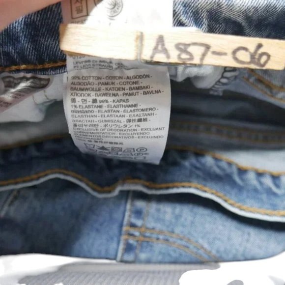 Levis 505 Men's Size 38x30 Stonewashed Jeans Regular Fit Straight Leg Denim Blue - Picture 7 of 8